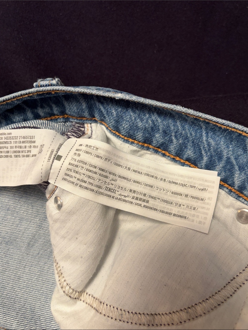 Abercrombie & Fitch Blue Denim Flared Maxi Skirt with Raw Edge – Women's Denim - Picture 4 of 4